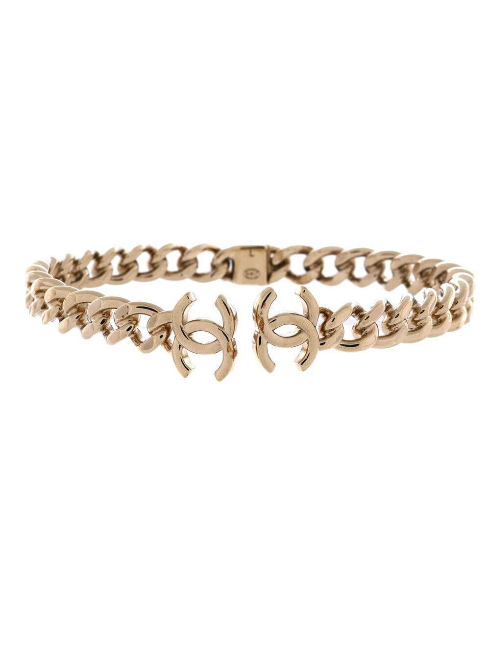 Chanel Cc Chain Link Choker Necklace #371438C16B